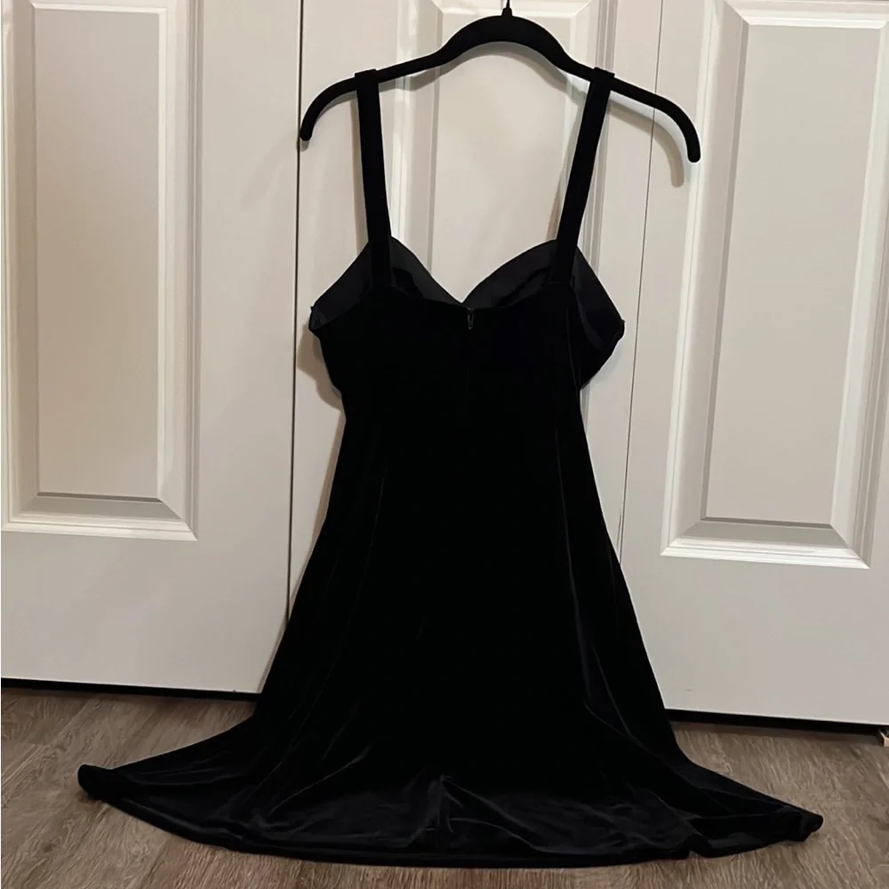 onyx nite by wendye chaitin velour dress size 10 - Picture 4 of 4